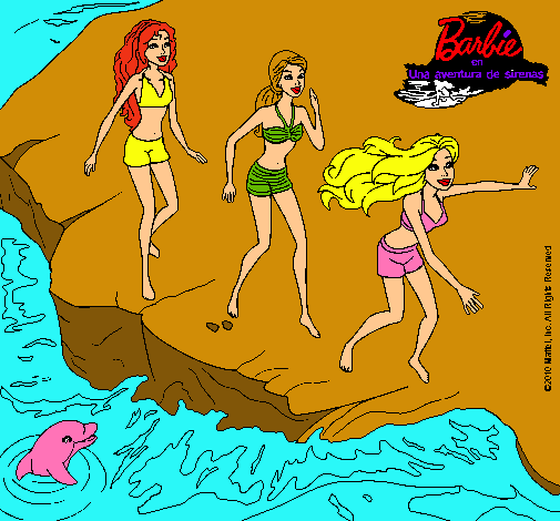 Barbie y sus amigas en la playa