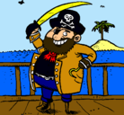 Dibujo Pirata a bordo pintado por pirata 