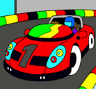 Dibujo Coche de carreras pintado por Phillipp