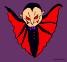 Dibujo Vampiro terrorífico pintado por dracula