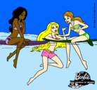 Dibujo Barbie y sus amigas pintado por hemoxa