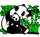 Dibujo Mama panda pintado por MARIAB