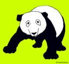 Dibujo Oso panda pintado por juanalonsogeral