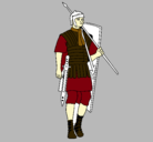 Dibujo Soldado romano pintado por ardavann