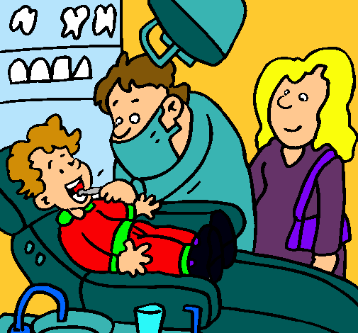 Niño en el dentista