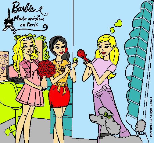 Barbie de compras con sus amigas