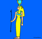 Dibujo Hathor pintado por cancer
