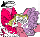Dibujo Barbie y sus amigas en hadas pintado por AMAR