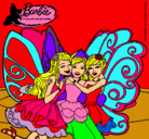 Dibujo Barbie y sus amigas en hadas pintado por amalia
