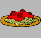 Dibujo Espaguetis con carne pintado por valentina4
