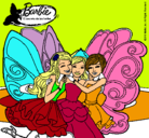 Dibujo Barbie y sus amigas en hadas pintado por isora