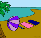 Dibujo Verano 4 pintado por playa