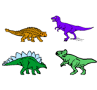 Dibujo Dinosaurios de tierra pintado por chevis