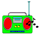 Dibujo Radio cassette 2 pintado por kmetyufhiygyut5