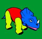 Dibujo Triceratops II pintado por santi1971