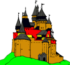 Dibujo Castillo medieval pintado por hjhdh