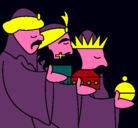 Dibujo Los Reyes Magos 3 pintado por allllll