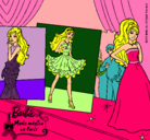 Dibujo Barbie, desfilando por la pasarela pintado por mqdhgbfcdjhbiry