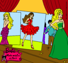 Dibujo Barbie, desfilando por la pasarela pintado por princessa9