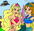 Dibujo Barbie se despiede de la reina sirena pintado por Ashleylayt