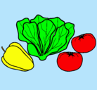 Dibujo Verduras pintado por verduras