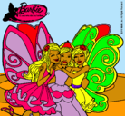Dibujo Barbie y sus amigas en hadas pintado por Eva123456789