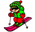 Dibujo Niño esquiando pintado por Victoria22