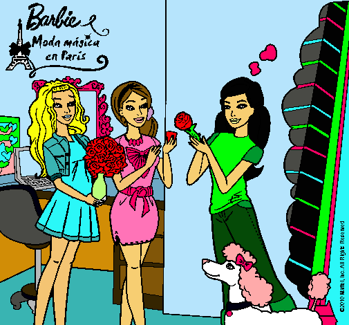 Barbie de compras con sus amigas