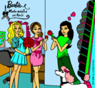 Dibujo Barbie de compras con sus amigas pintado por gabox