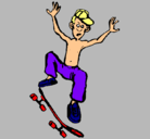 Dibujo Skater pintado por biliskater