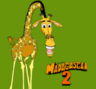 Dibujo Madagascar 2 Melman pintado por jasiel