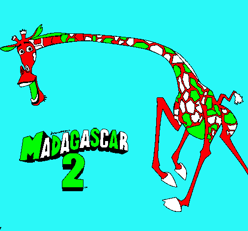 Dibujo Madagascar 2 Melman 2 pintado por HectorAntonio