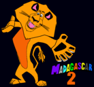 Dibujo Madagascar 2 Alex 2 pintado por mauel5