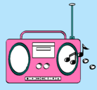 Dibujo Radio cassette 2 pintado por jareny