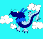 Dibujo Dragón chino pintado por Wooky