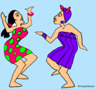 Dibujo Mujeres bailando pintado por yenirec