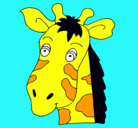 Dibujo Cara de jirafa pintado por gibran