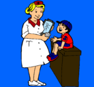 Dibujo Enfermera y niño pintado por SILVITALINDA