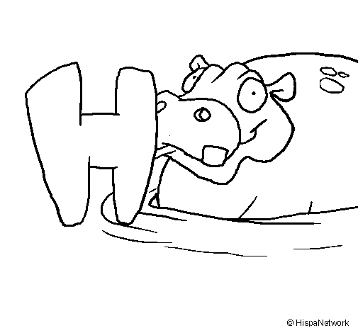 Dibujo Hipopótamo pintado por l_porter