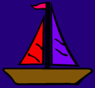 Dibujo Barco velero pintado por doroti
