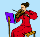 Dibujo Dama violinista pintado por zoya