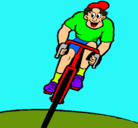 Dibujo Ciclista con gorra pintado por asdfghjkl