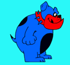 Dibujo Bulldog inglés pintado por zamir