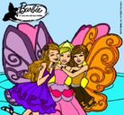 Dibujo Barbie y sus amigas en hadas pintado por albita7