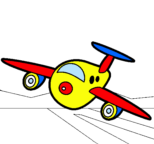 Avión aterrizando