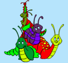 Dibujo Grupo de insectos pintado por omara