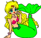Dibujo Sirena pintado por sorete