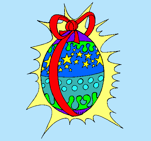 Dibujo Huevo de pascua brillante pintado por NancyF