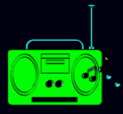 Dibujo Radio cassette 2 pintado por juiy