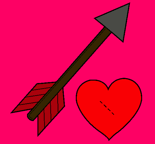 Dibujo Flecha y corazón pintado por recio